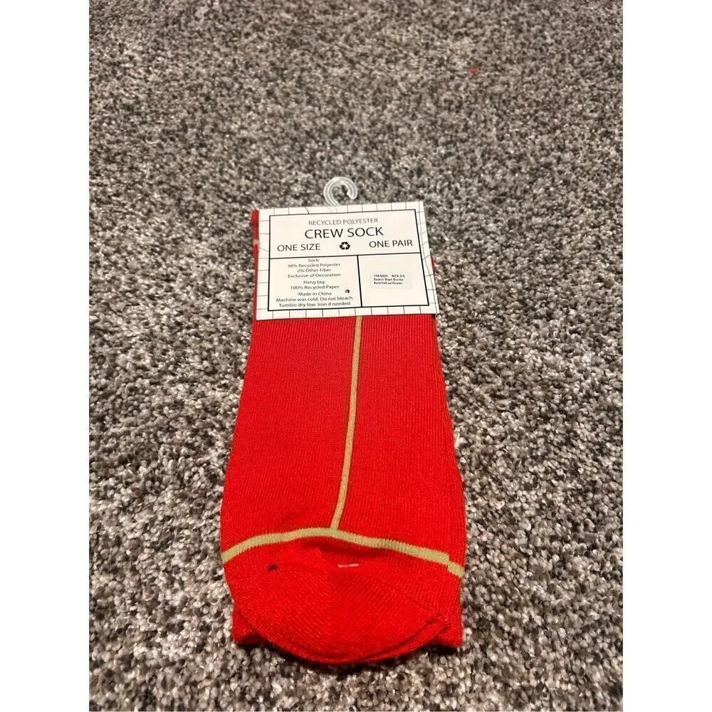 Select start red crew socks C18-31